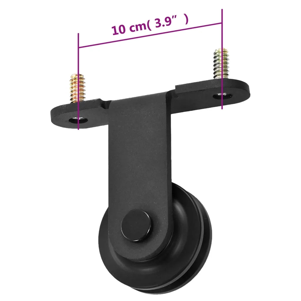 Kit di Binari per Porte Scorrevoli SKIEN 200 cm Acciaio Nero 145263