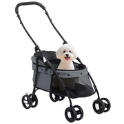 Casetto per Cani Piccolo Pieghevole Grigio con Cuscino ¨C zephmum ¨C Acciaio