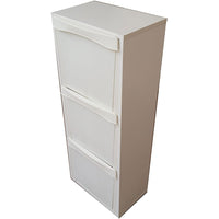 MOBILE RACCOLTA DIFFERENZIATA LEGNO PATTUMIERA ESTRAIBILE 3 VANI BIANCO CUCINA