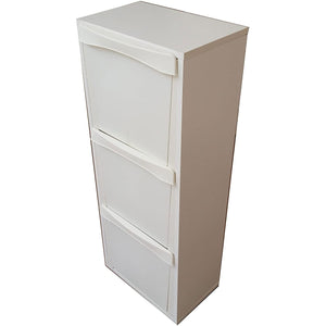 MOBILE RACCOLTA DIFFERENZIATA LEGNO PATTUMIERA ESTRAIBILE 3 VANI BIANCO CUCINA