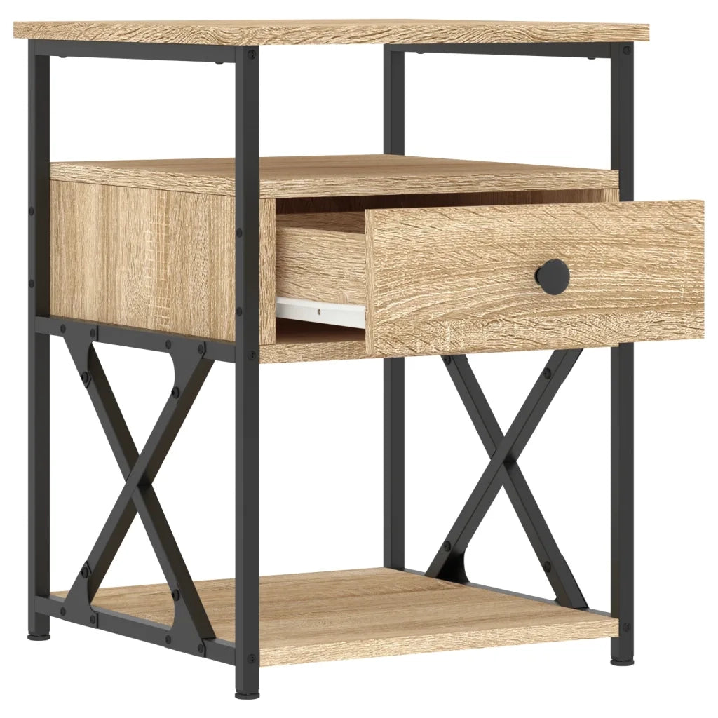 Comodino | Armadio da Notte | Mobiletto da notte Rovere Sonoma 40x42x55 cm in Legno Multistrato
