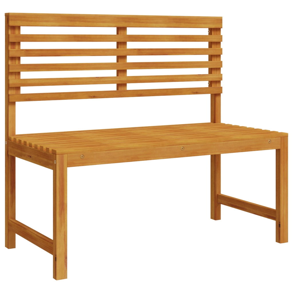 Set Panchina da Giardino 5 Pezzi in Legno Massello di Acacia