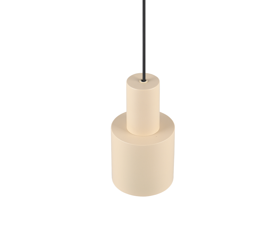 Lampada a sospensione, metallo, beige, 12x150x12 cm, Agudo