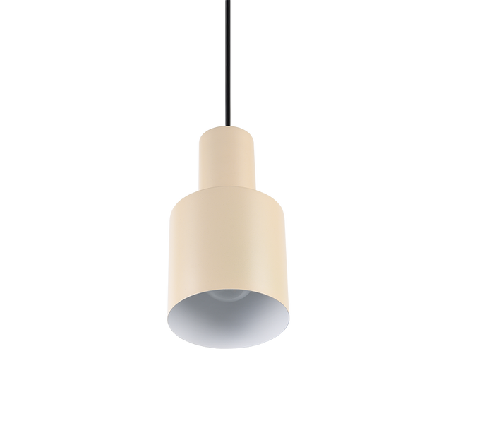 Lampada a sospensione, metallo, beige, 12x150x12 cm, Agudo