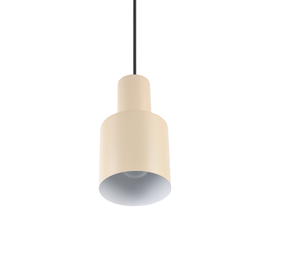 Lampada a sospensione, metallo, beige, 12x150x12 cm, Agudo