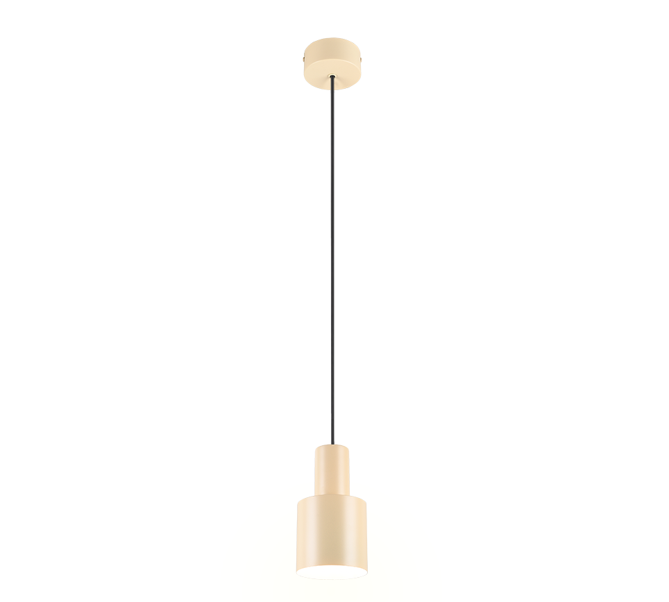 Lampada a sospensione, metallo, beige, 12x150x12 cm, Agudo