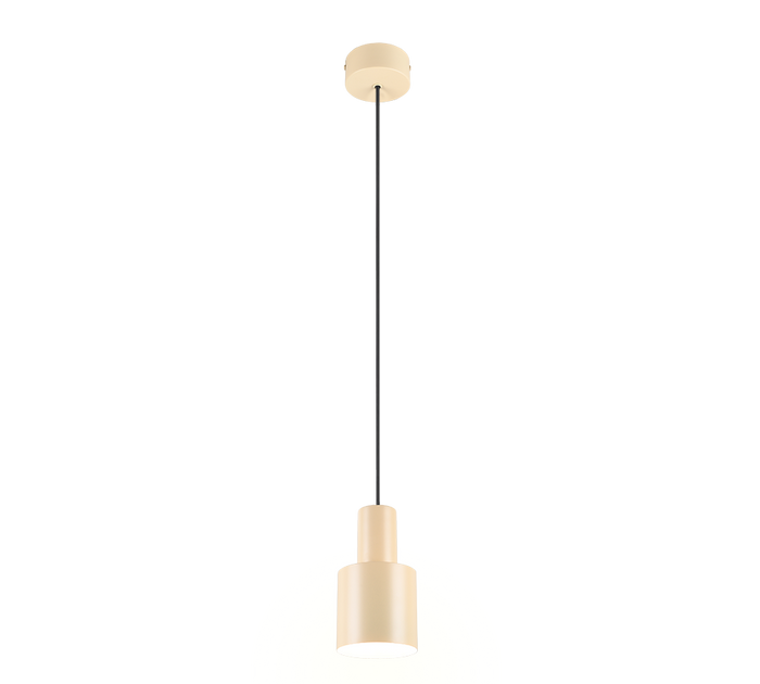 Lampada a sospensione, metallo, beige, 12x150x12 cm, Agudo