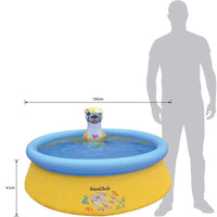 Piscina Gonfiabile Forma Lontra per Bambini 150cm con Doccia Spruzzo Giardino