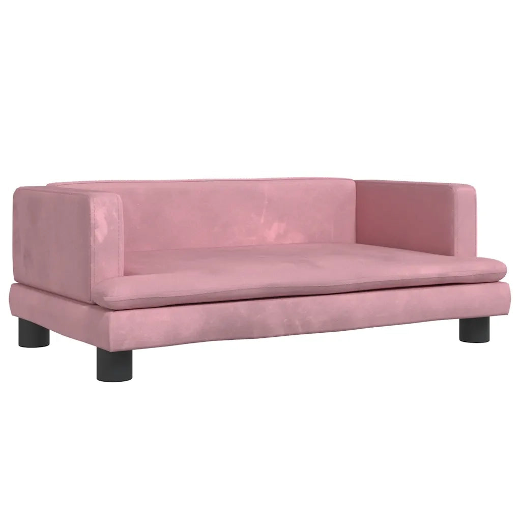 Divano per Bambini-Sofa-Divanetto Rosa 80x45x30 cm in Velluto