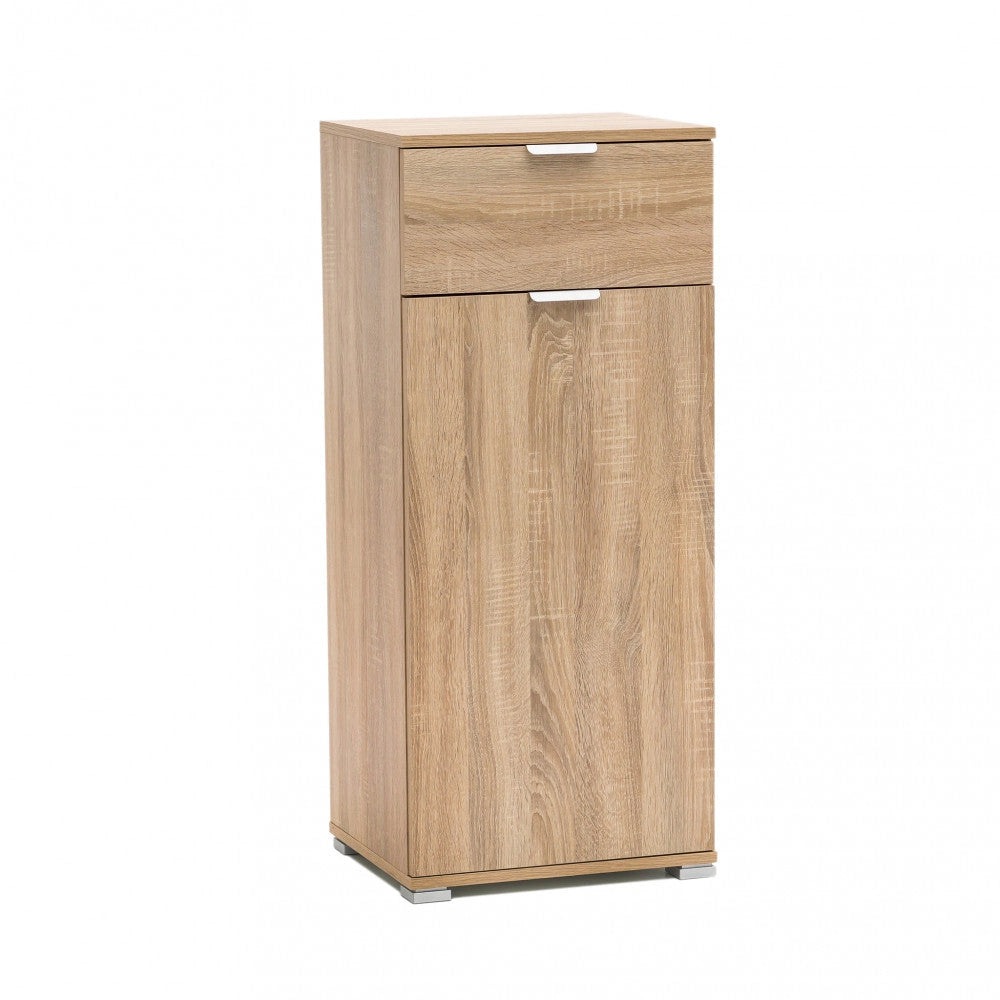 Mobiletto con 1 Anta e 1 Cassetto 45x38x103 h cm in Truciolare bilaminato Naturale