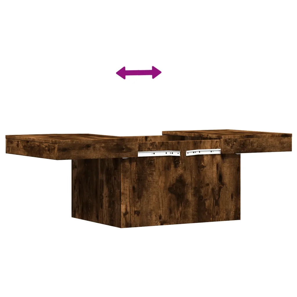 Tavolino da salotto | Tavolino da caff¨¨ | Tavolino da Soggiorno Rovere Fumo 80x55x40 cm Legno Multistrato