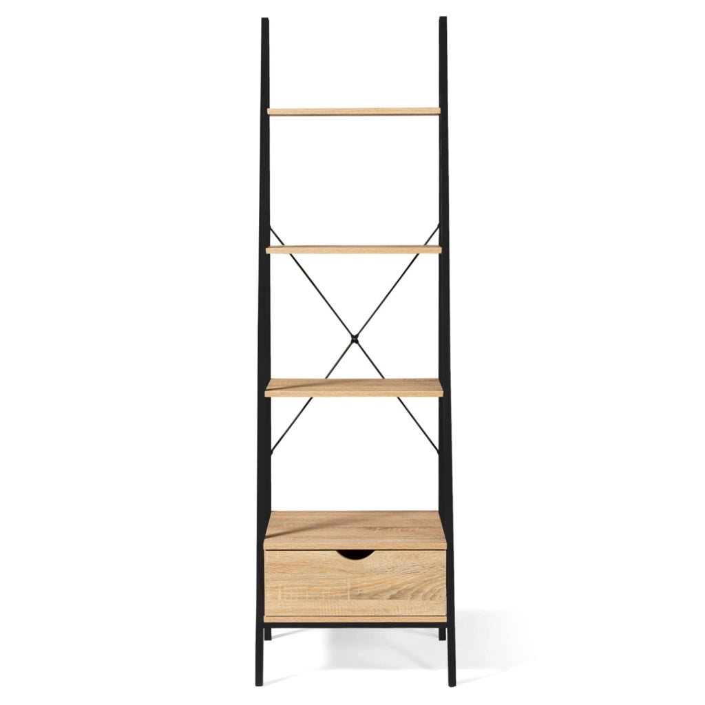 IDMarket - Scaffale a scala 4 livelli con cassetto DETROIT design industriale