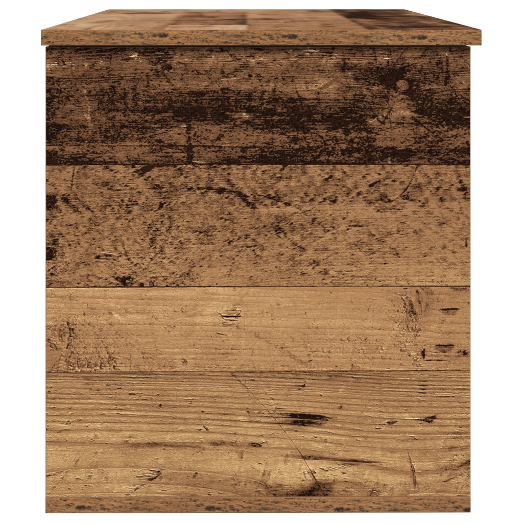 Scatola di Stoccaggio  con Coperchio in Legno Antico 100x42x46 cm in Legno Ingengnerizzato