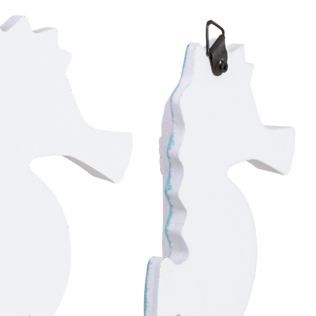 Appendiabiti parete legno 3 ganci bianco 34x5x28h cm