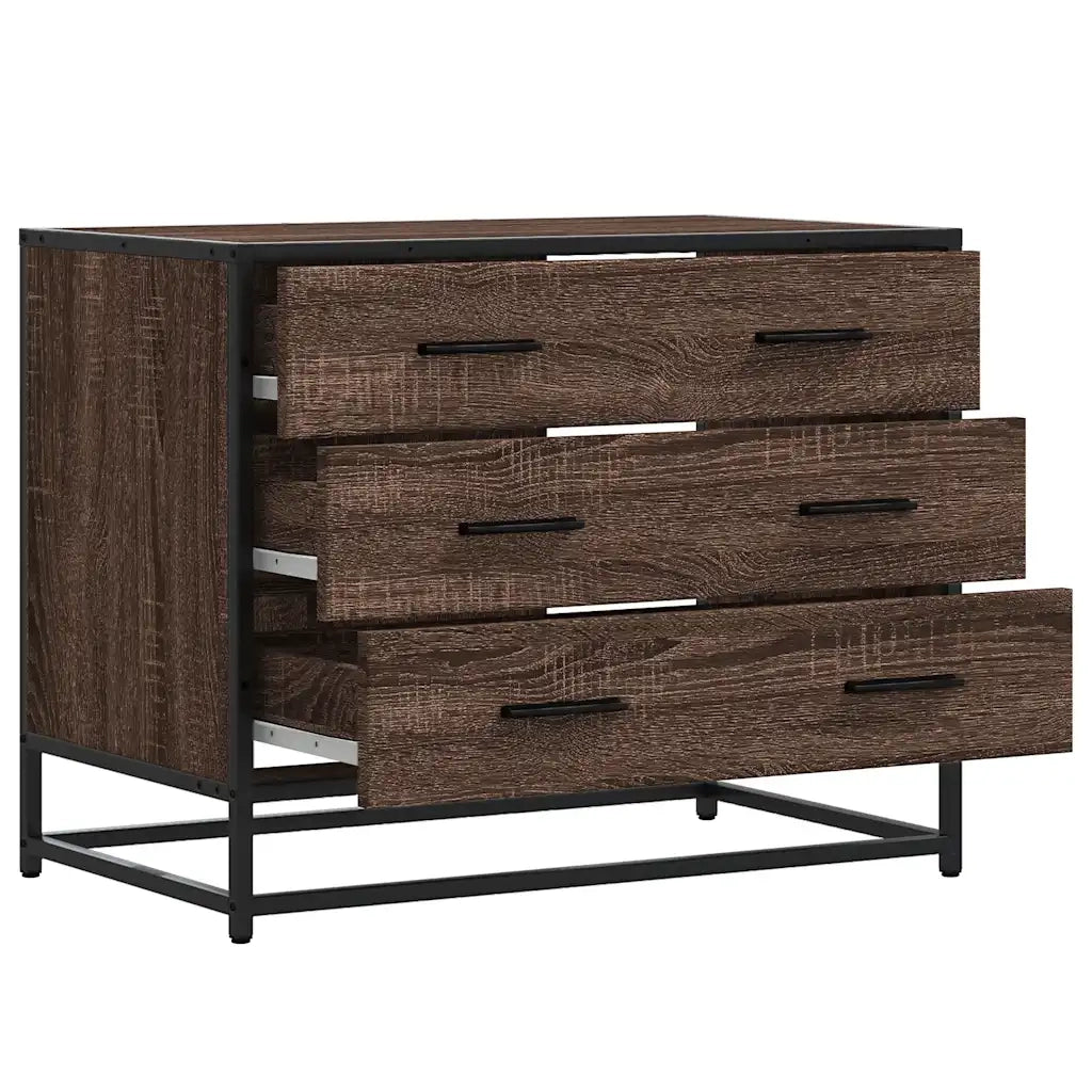 Cassettiera Rovere Marrone 70x41x56 cm in Legno Multistrato CFW9243498