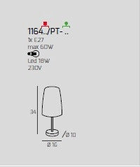 LUMETTO OTTONE SAT. 1 LUCE CROMO 1164OS-PT-CR