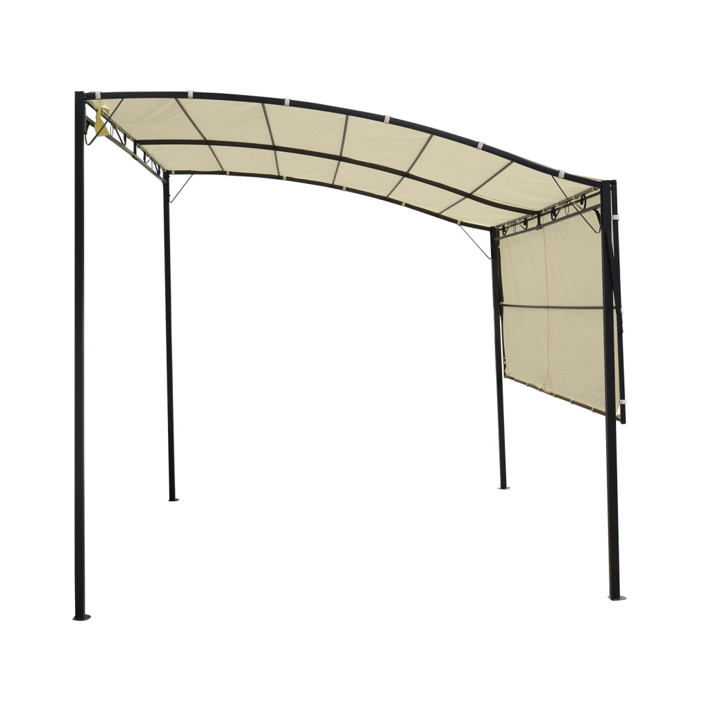 Gazebo con tetto apribile 3x2.5m ¨C zephmum ¨C crema bianco