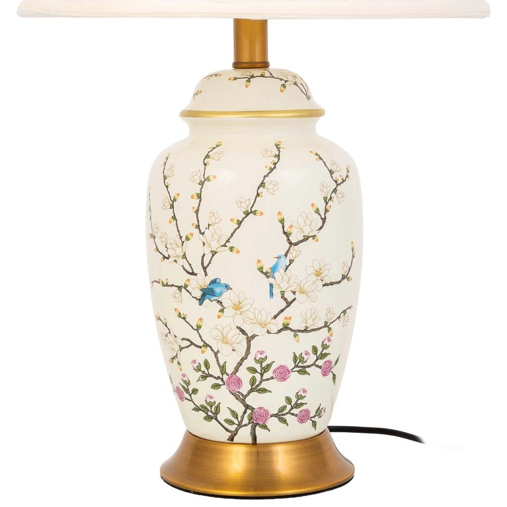 Lampada da tavolo in ceramica bianca D33x55