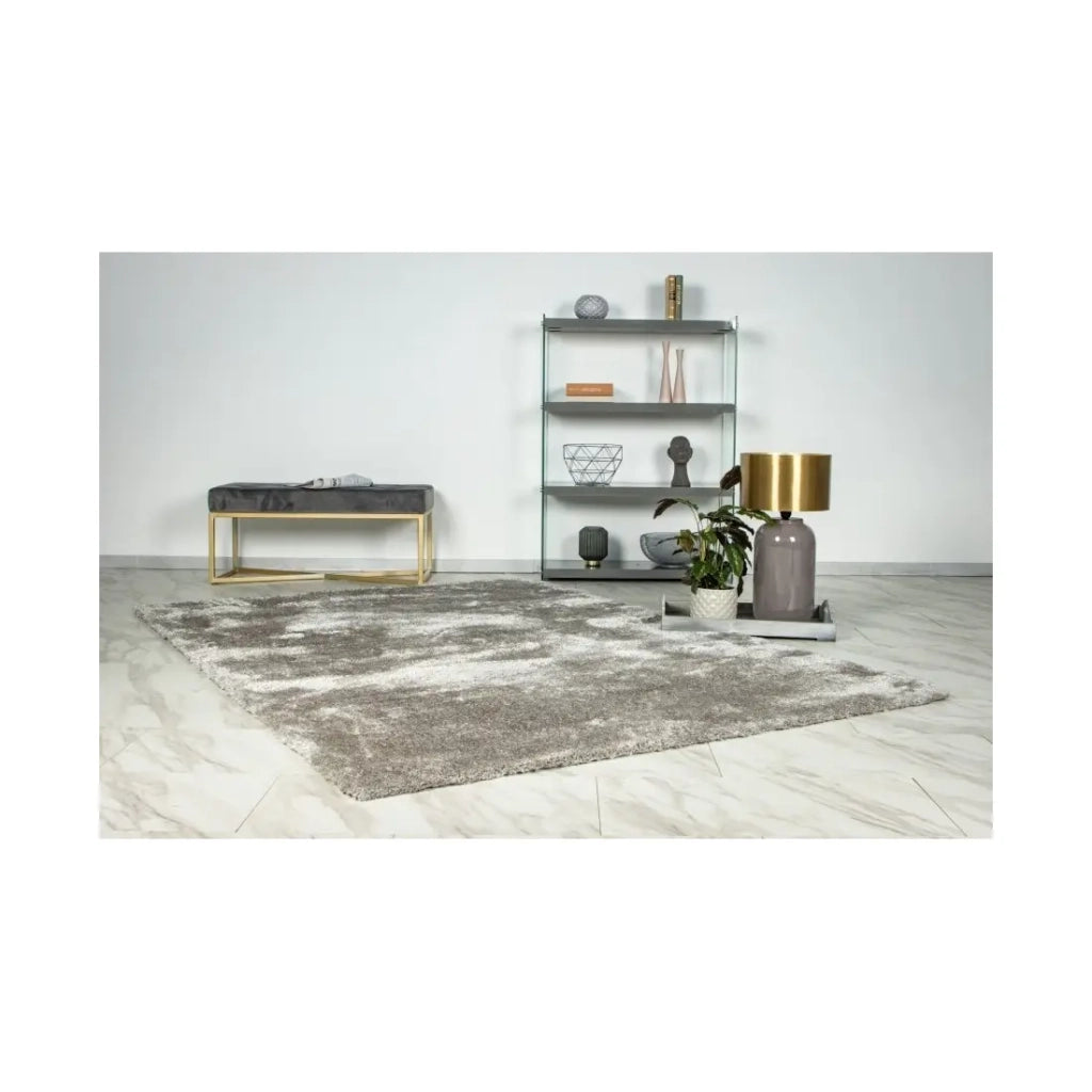 Tappeto 150x80cm, design G008R colore argento - Comfort ed eleganza per il tuo interno.