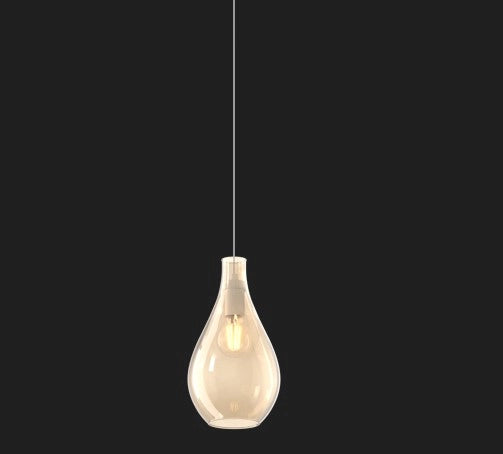 SOSP. OTTONE SAT. 5 LUCI RETTANGOLARE VETRI PICCOLI AMBRA 1193OS-S5 RP-AM