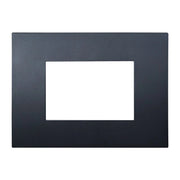 Placca Plastica Serie Venus 3P Colore Nero Compatibile Con Vimar Arke