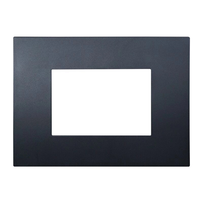 Placca Plastica Serie Venus 3P Colore Nero Compatibile Con Vimar Arke
