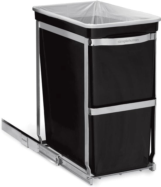 Contenitore di raccolta rifiuti - 30L - Nero - Plastica