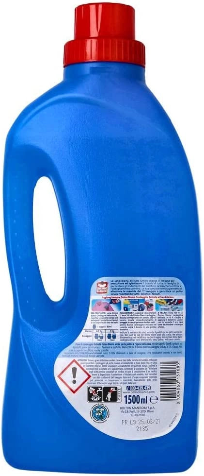 OMINO BIANCO CANDEGGINA DELICATA BLU OCEAN IN FORMATO DA 1.5 LT