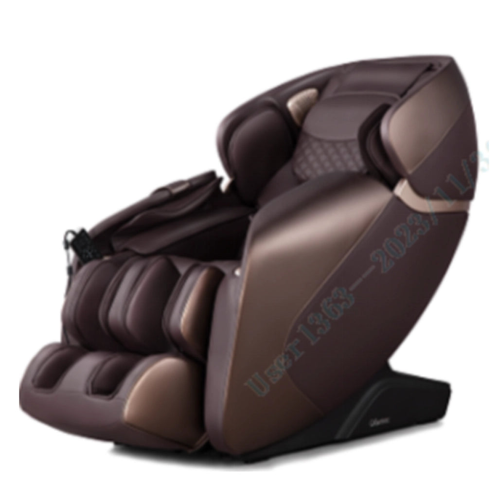 Sedia da massaggio con funzione di controllo vocale traccia SL sistema di riscaldamento incorporato-Sedia shiatsu a gravit¨¤ zero Marrone