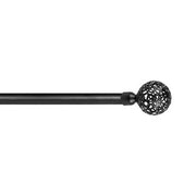 BASTONE METALLO D 20/17 120/210CM RICAMO NERO- 6,0 pz