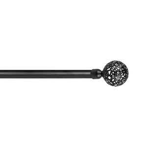 BASTONE METALLO D 20/17 120/210CM RICAMO NERO- 6,0 pz