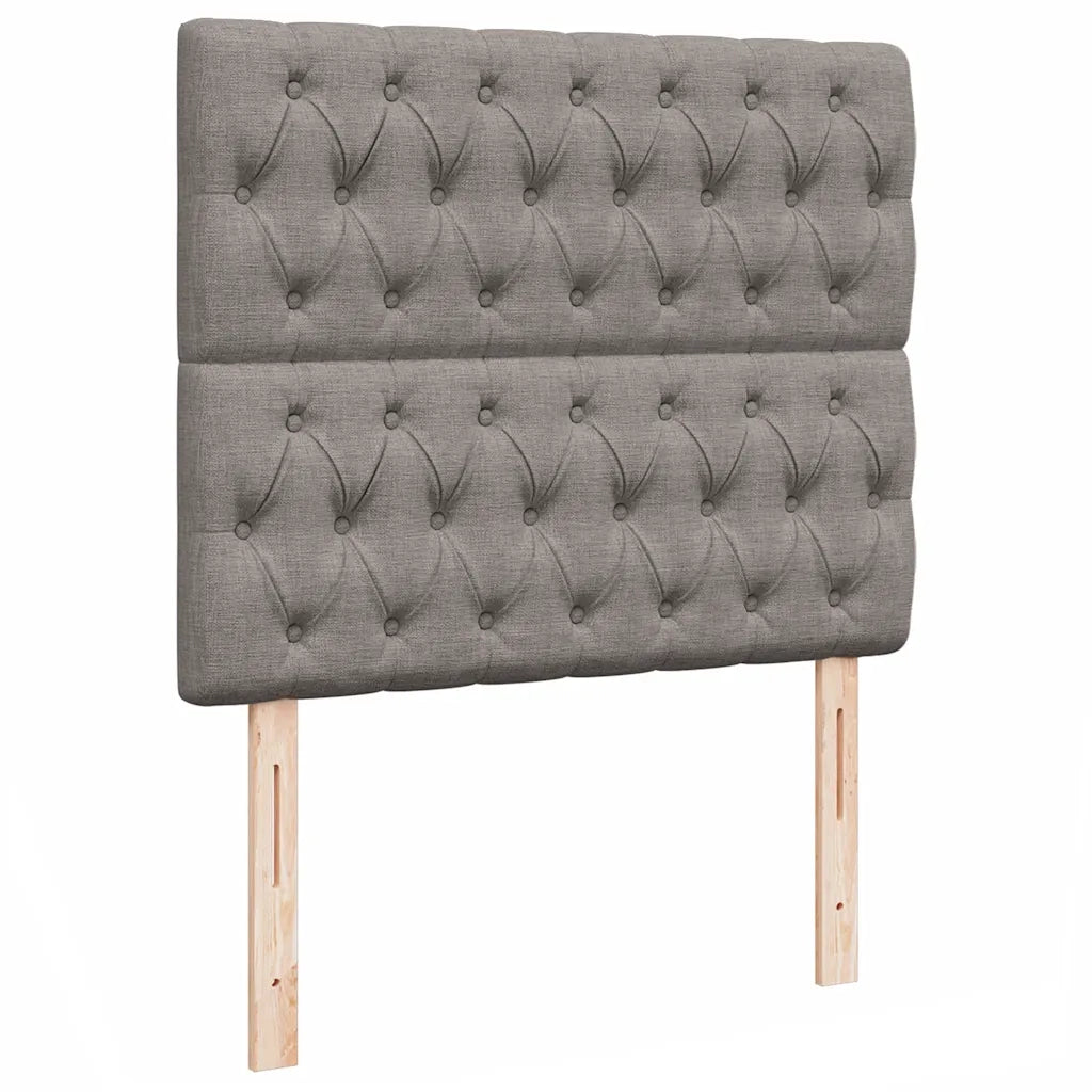 Struttura Letto Pouf con Materasso Tortora 120x190 cm Tessuto 3313227