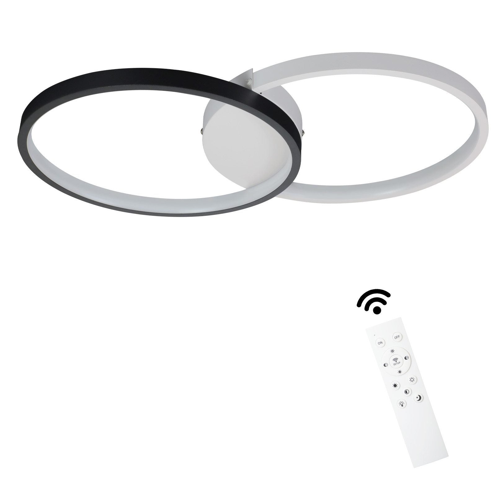 ZMH Lampada da soffitto plafoniera LED moderna bianco nero per camera letto
