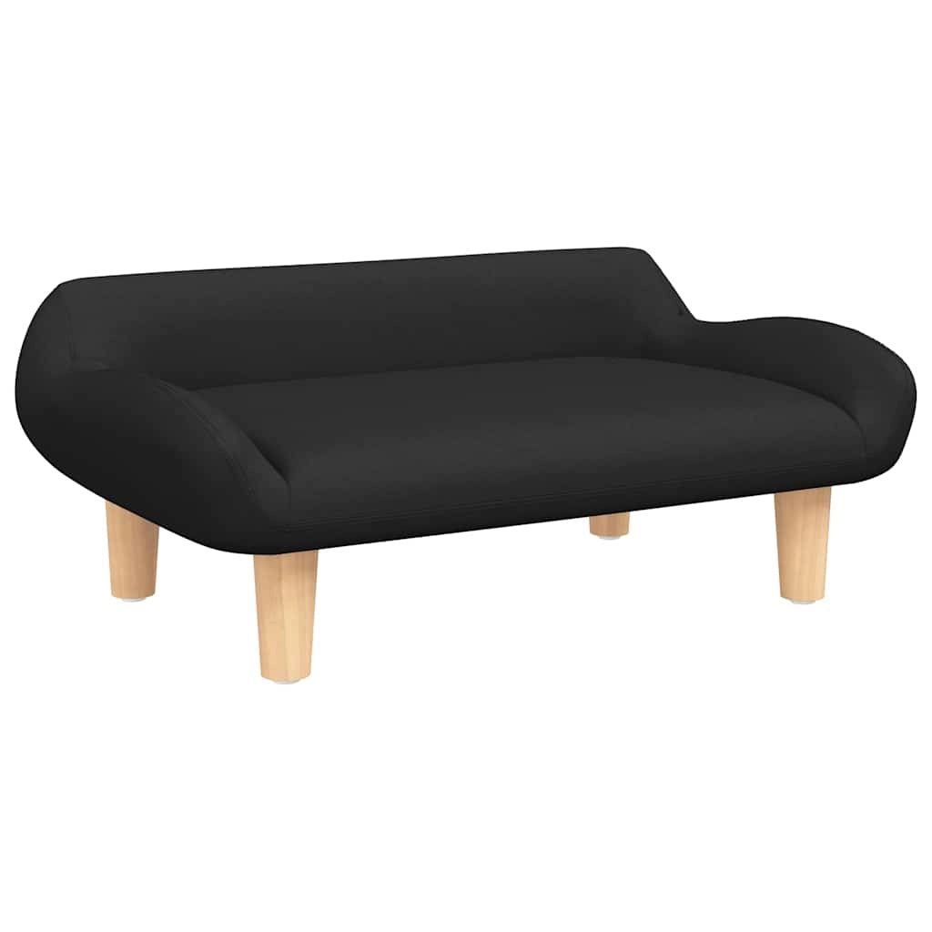 Cuccia per cani a forma di cesto comoda 70 x 40 x 24 cm tessuto nero 02_0042788