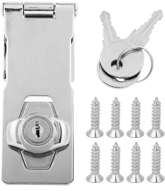 Blocco di sicurezza per cassetti - Chiusura a vite - Sicurezza del cassetto - Blocco della porta - Porte dei cassetti - Incluso 2 chiavi - Blocco sicuro