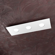 Toplight Plafoniera da soffitto rettangolare 3 luci Area con attacco GX53, struttura colore bianco, design moderno 60x20x3cm