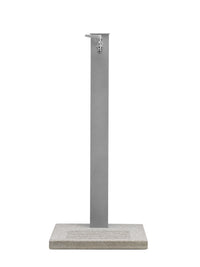 Fontana da Giardino con Rubinetto e Base in Cemento Colore Alluminio H91 Cm
