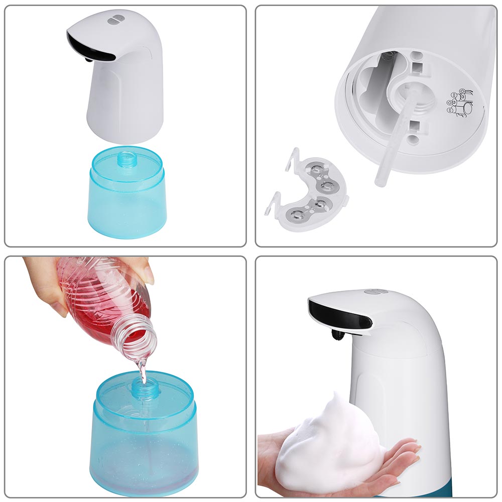 Dispenser Sapone Automatico 270ml Erogatore Gel Sapone Mani Sensore a Infrarossi