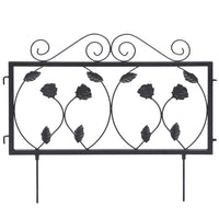Bordatura Recinzione Giardino Bordo Aiuole Recinto in Metallo 225x34cm Nero
