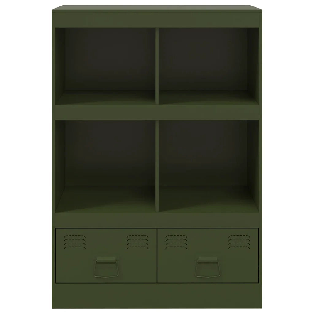 Credenza Verde Oliva 67x39x95 cm in Acciaio
