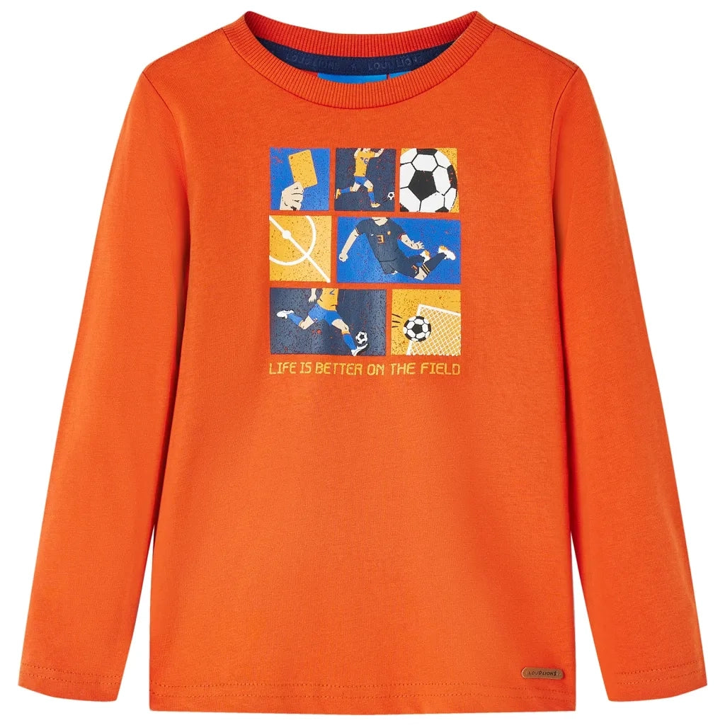 Maglietta da Bambino Maniche Lunghe Arancione 92cod mxl 108050