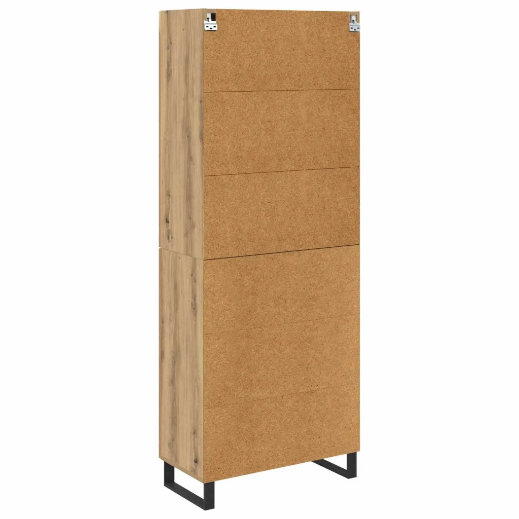 Credenza 2 pcs Rovere artigianale Legno multistrato
