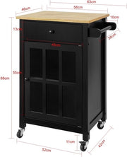 Cucina a Mobili - Cucina a Comparti - Servizio - Cassetto - Mobili in Legno - 63 x 46 x 88 cm