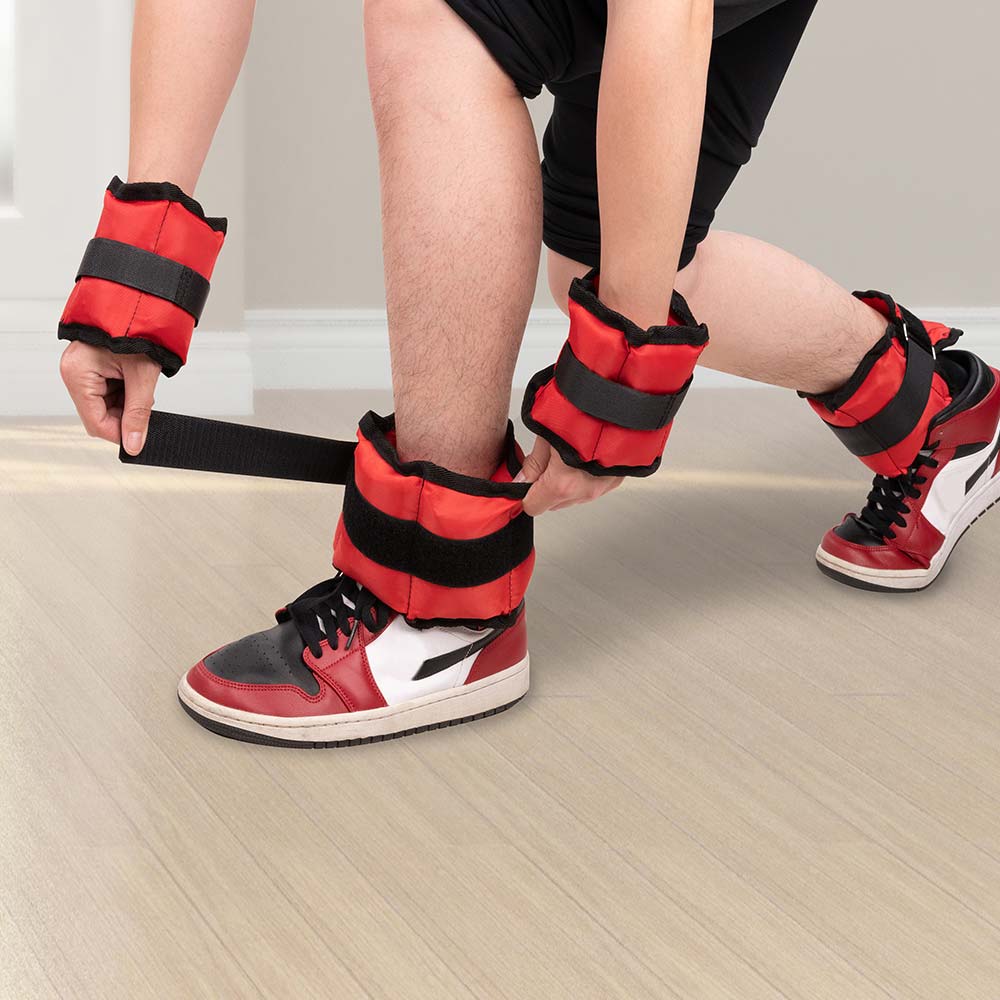 Set 4 Pesi Polsi e Caviglie 2 kg + 1 kg Allenamento Palestra Aerobica Fitness
