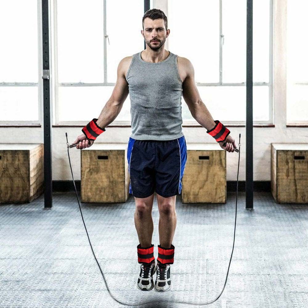 Set 4 Pesi Polsi e Caviglie 2 kg + 1 kg Allenamento Palestra Aerobica Fitness