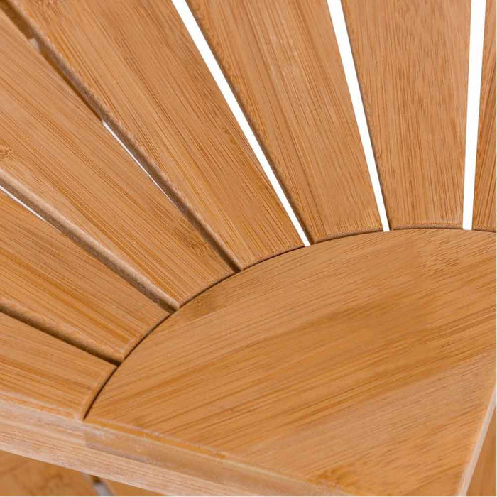 Tavolino Angolare Bagno Bambu Scaffale Sgabello Angolo 2 Ripiani Multiuso