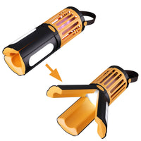 Zanzariera Elettrica Lampada Torcia LED da Campeggio Anti Zanzare Batteria AA