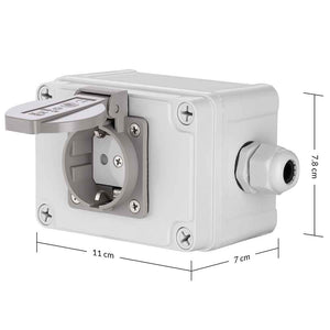 Presa Shucko Elettrica Cassetta Parete Muro Esterno Giardino Impermeabile IP65