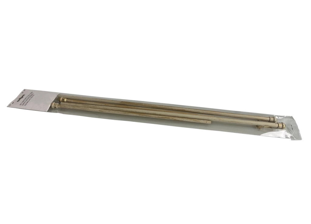 Bacchette Tende A Pressione Bastone Tenda Estensibile Astina Con Molla - 60-80 - Bianco-Oro