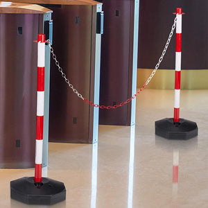 Colonnina Segnapercorso con Catena Palo Segna Fila Separacode in Plastica